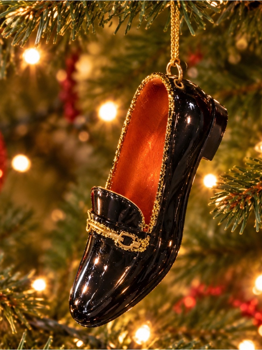 Wondershop Black Patent Leather Loafer Ornament